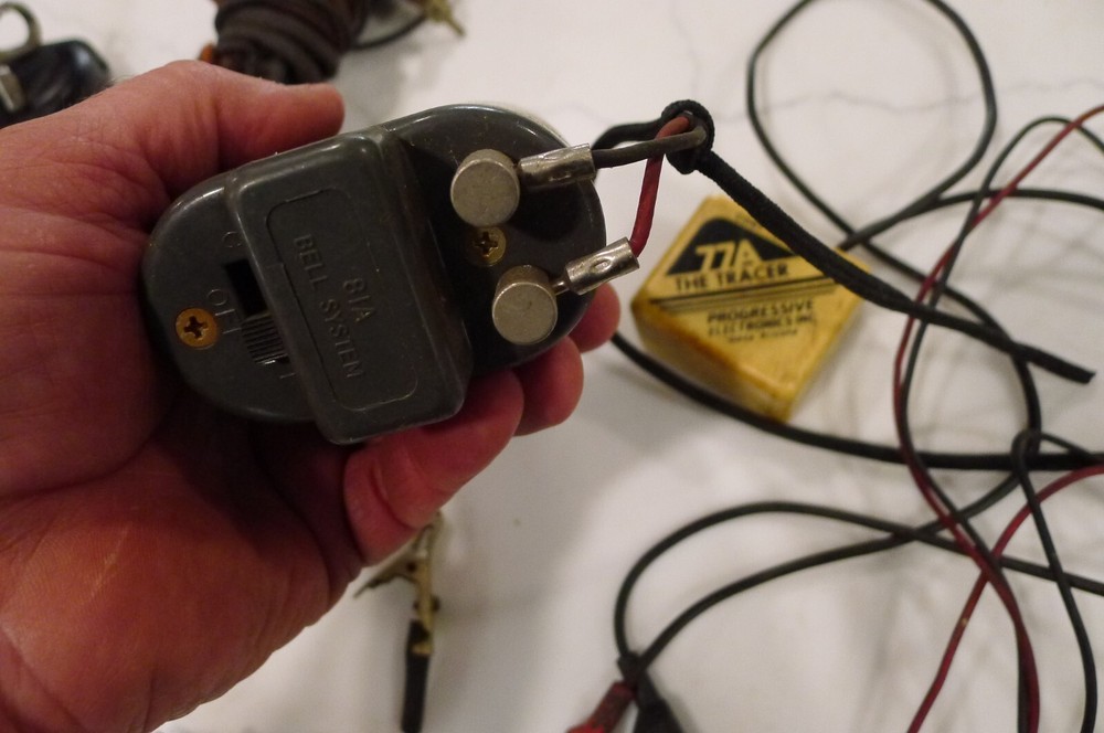 2 VTG BELL SYSTEM LINEMAN TEST PHONES WITH TRACERS