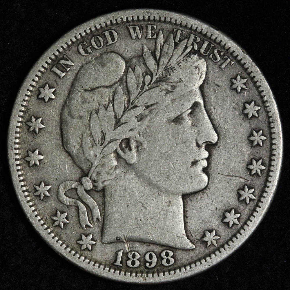 1898-S Barber Silver Half Dollar VF+ E329 VAKBR