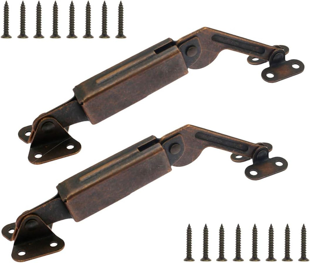 Luomorgo 2 Pcs Spring Lid Support Universal down Hinge Support Box Cabinet Hardw