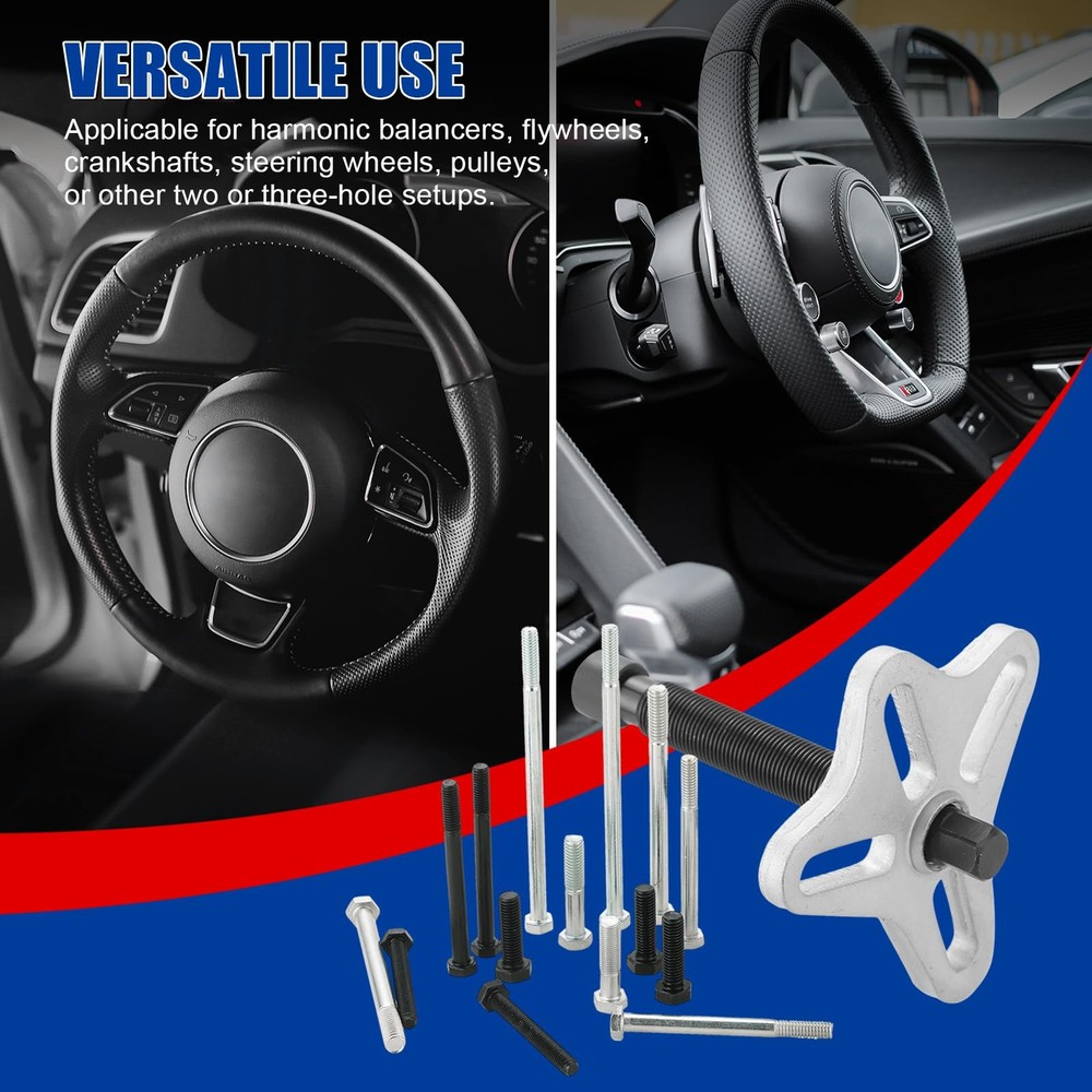 46 PCS Harmonic Balancer Puller Set Steering Wheel Flywheel Crankshaft Blue