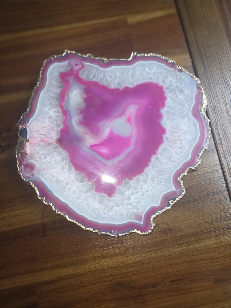 Pink Agate Slabs Rough Natural Stones Slice #62
