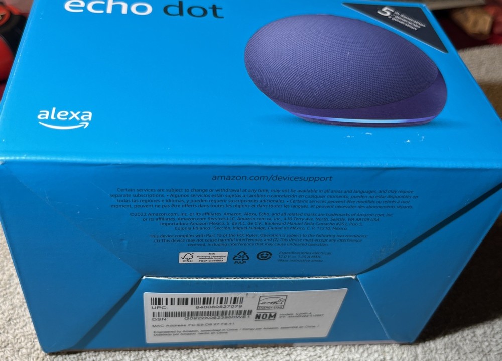 Echo Dot 5th Generation Smart Speaker (New Sealed)