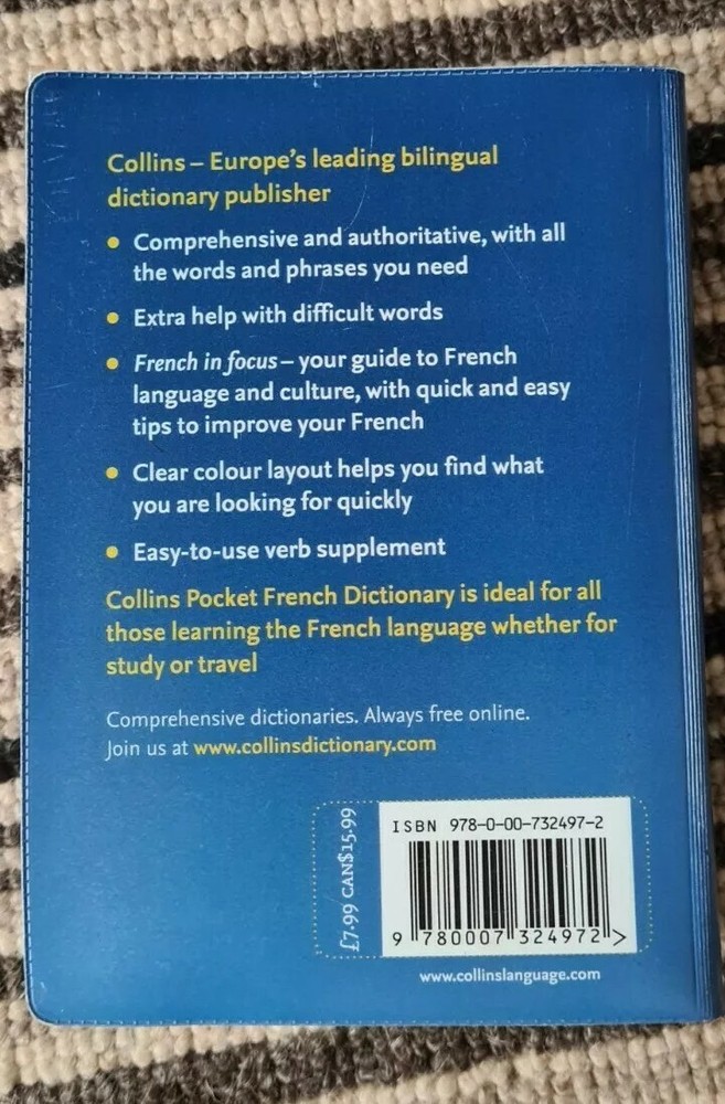 #03061 - BOOK STUDY- Collins French Dictionary
