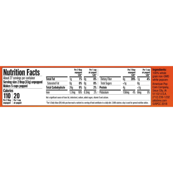 3 pack, Jolly Time White Popcorn Kernels, 32 oz. Bag