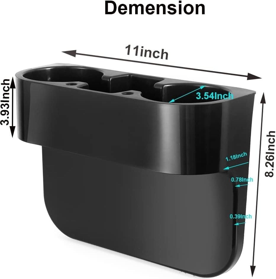 Multifunctional 2-Pack Car Seat Cup Holders - Space-Saving & Easy Installation