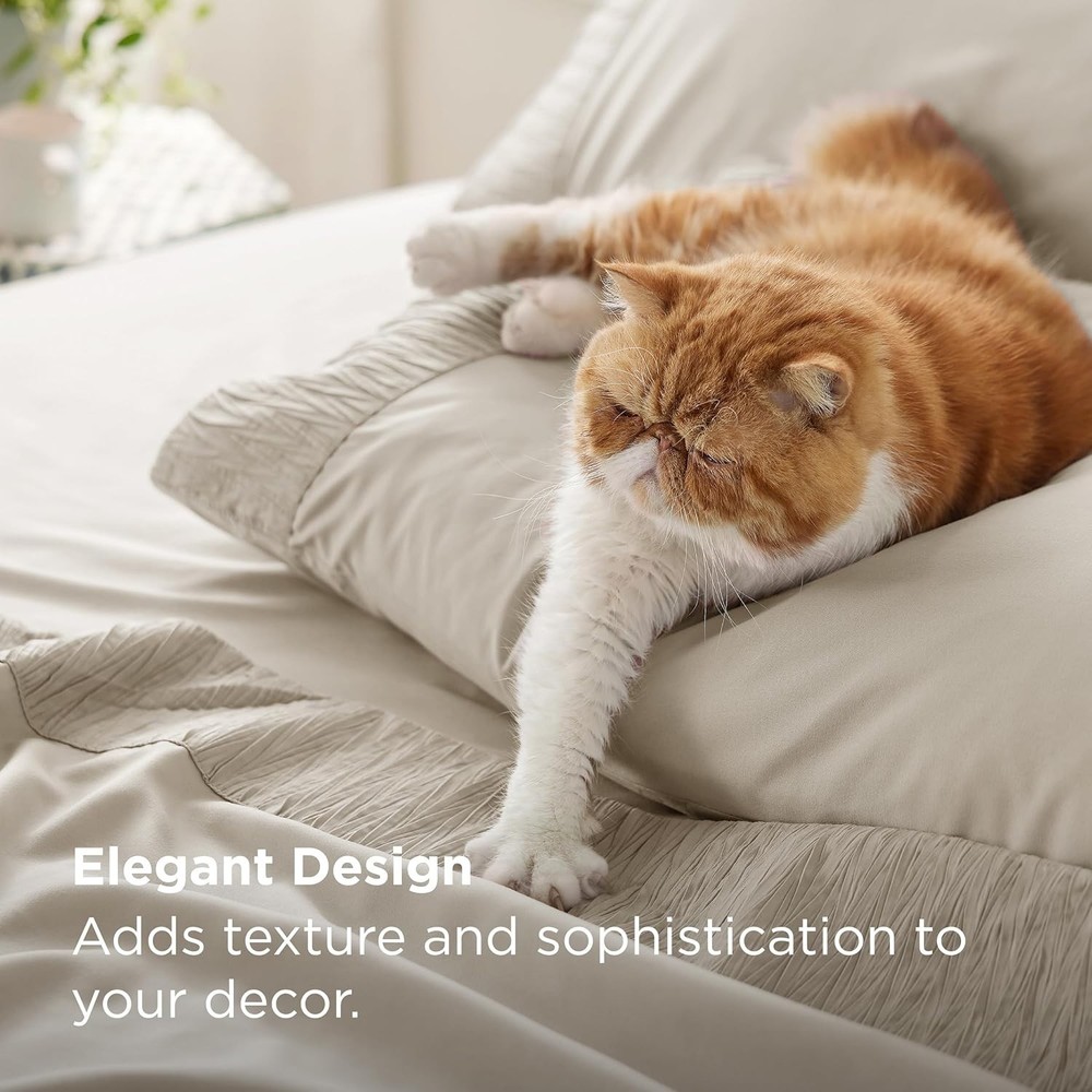 Queen Sheet Set - 4 Pieces Soft Queen Size Sheets - Breathable & Cooling - Ho...