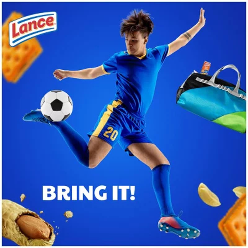Lance ToastChee Peanut Butter Crackers - 1.52 oz - 40 Pack - Convenient Snack