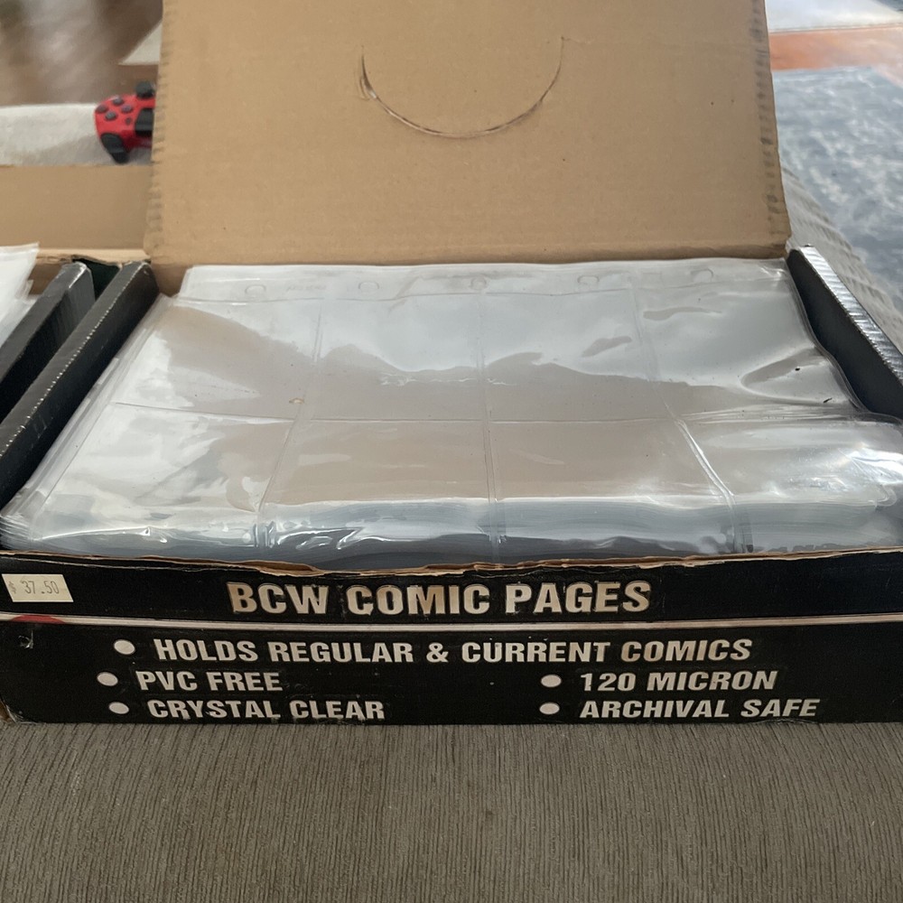 Two Vintage Boxes Of BCW Comic Pages