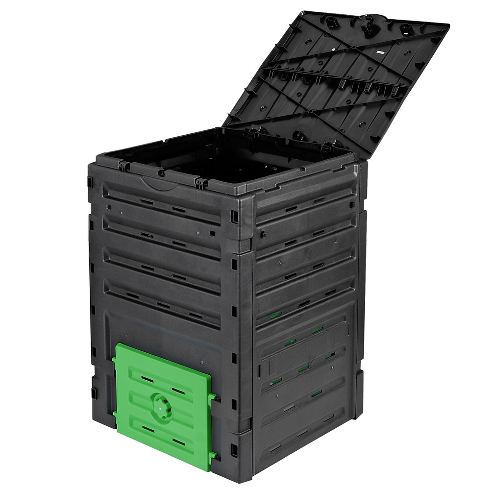 Compost Bin 120 Gallon Large Outdoor Composter PP Material Lightweigt Sturdy