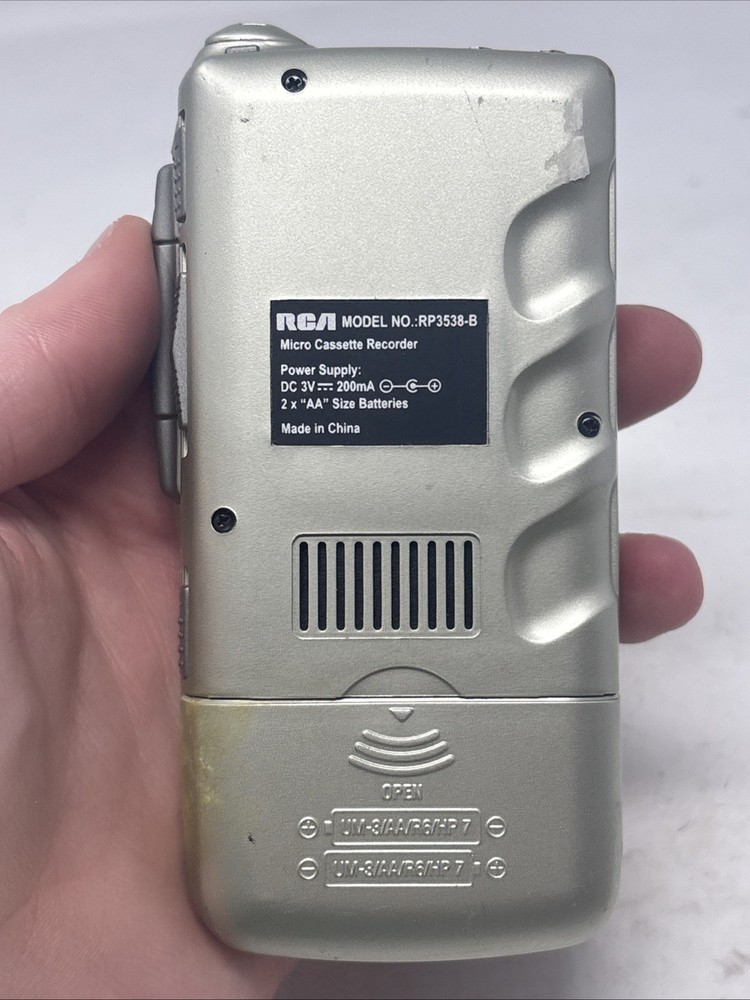 RCA RP3538 micro cassette recorder tested working. Read