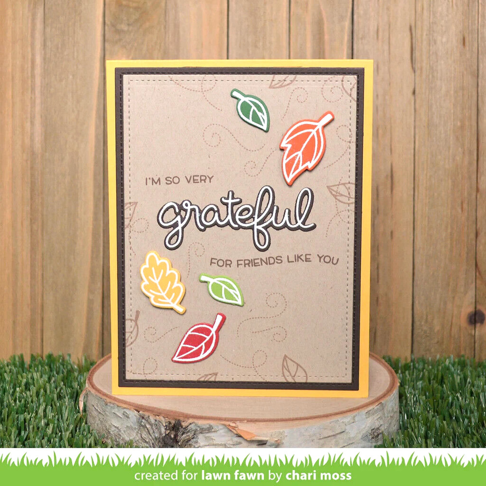 Lawn Fawn Clear Stamp Set Scripty Autumn Sentiments