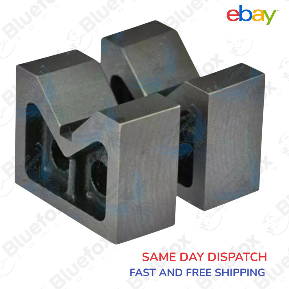 6" Cast Iron Angle V Blocks Pair Set. Precision Tool Machining/ Milling