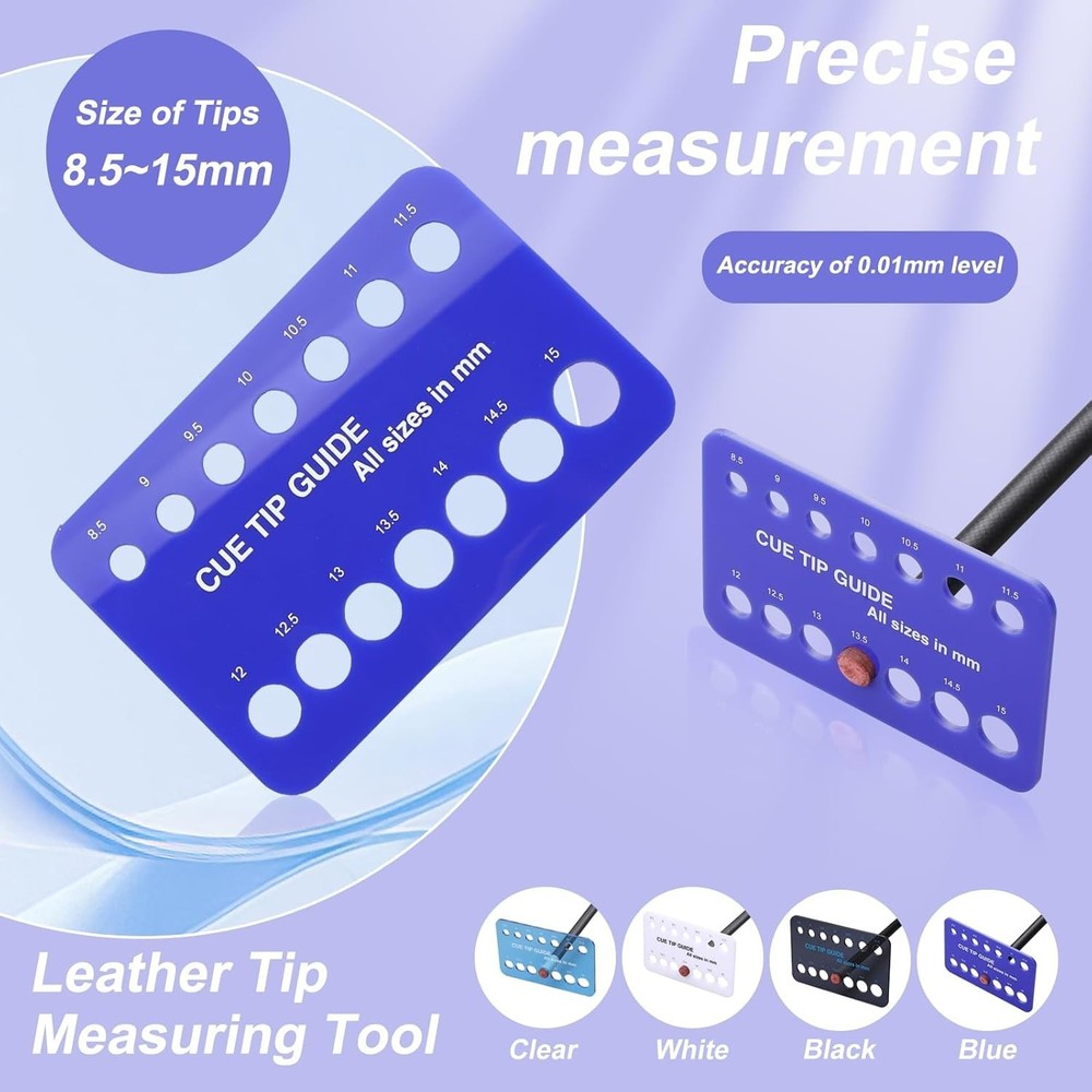 Billiard Cue Tip Measure Tool, Cue Tip Size Measure Tool