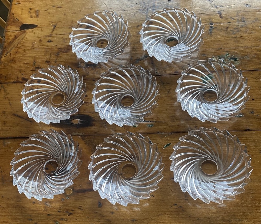 Vintage Crystal Bobeche Swirl pattern