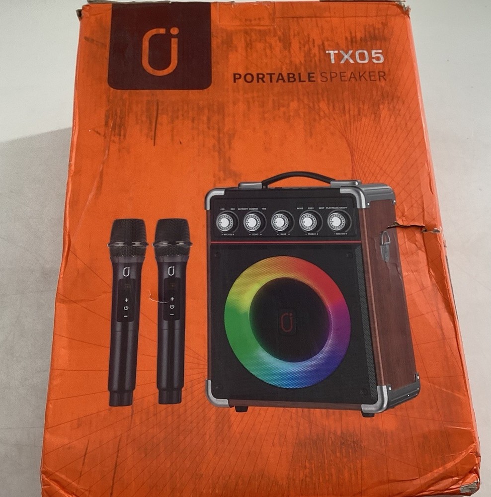 Portable Karaoke Machine With 2 Microphones Bluetooth.