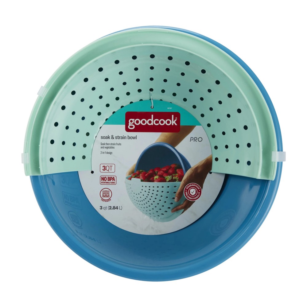 GoodCook PRO Soak & Strainer Colander, Dishwasher Safe, Multi-Purpose