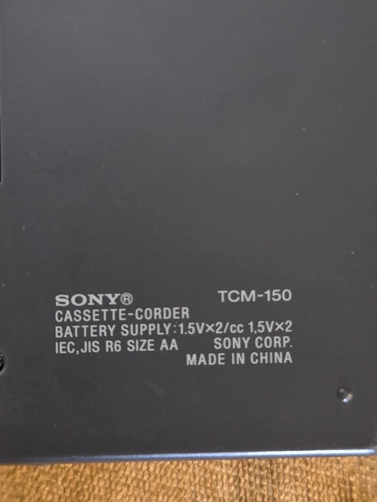 SONY TCM-150 Handheld Cassette Voice Recorder Clean Untested