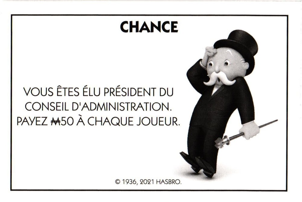 Carte Monopoly Chance