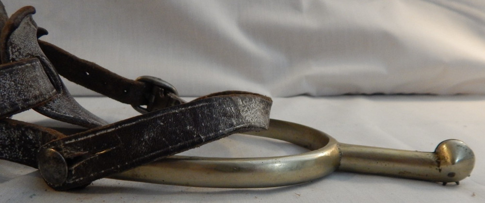Vintage Solid Nickel Western Cowboy Spurs - 107