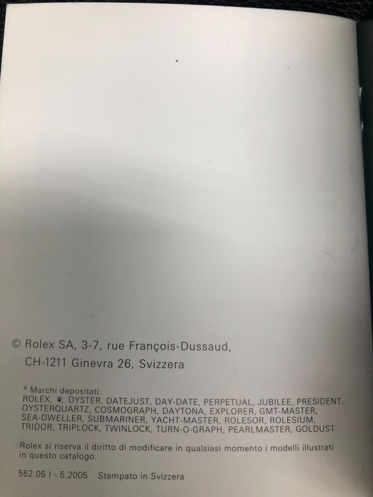 ROLEX Watch original datejust booklet