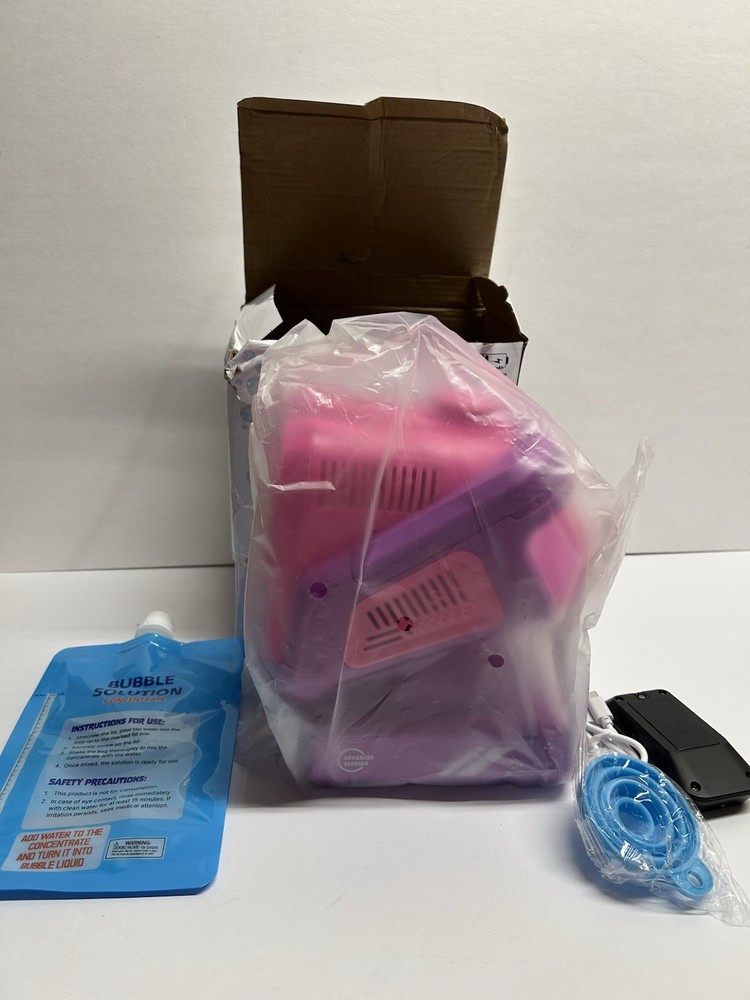 2025 Upgraded Bubble Machine with Remote Control Automatic RGB READ DESCRIPTION
