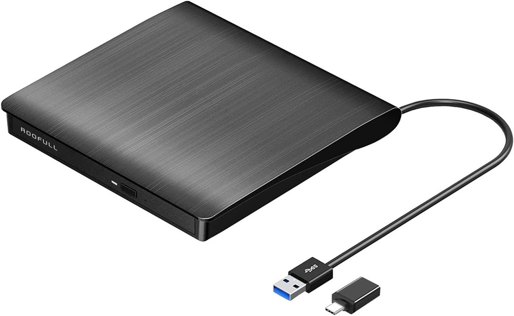 ROOFULL USB C External CD DVD Drive 3.0 Laptop Mac Windows Burner