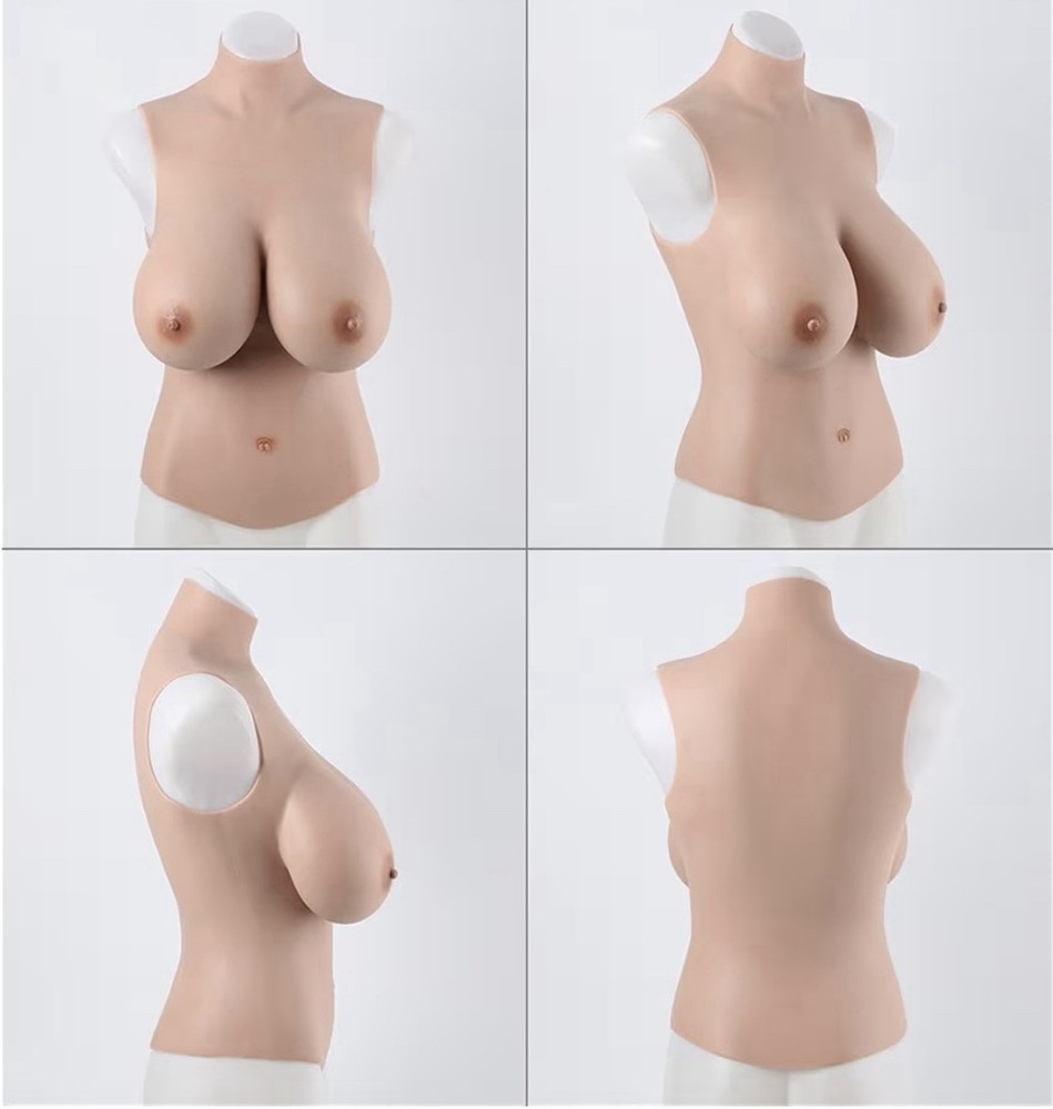 ALKANI Round Collar Artificial Realistic Silicone Breasts