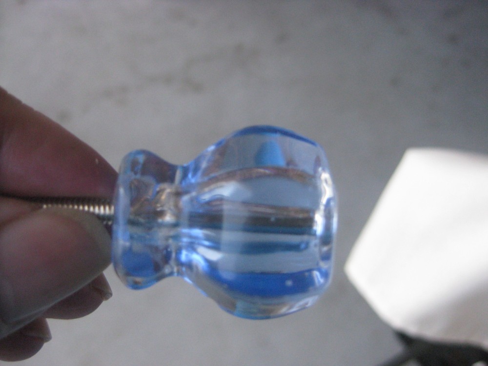 Vintage Pair Light Blue Cabinet or Dresser Pulls