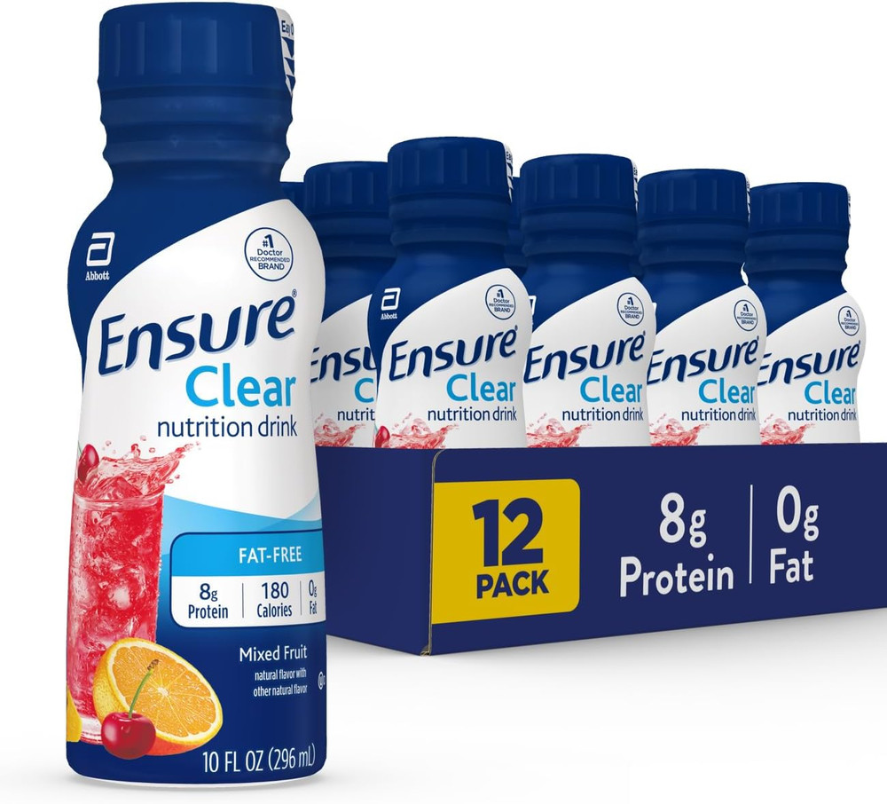 N-sure Clear Mixed Fruit 8g Protein Nutrition Drink 10oz 12-Pack