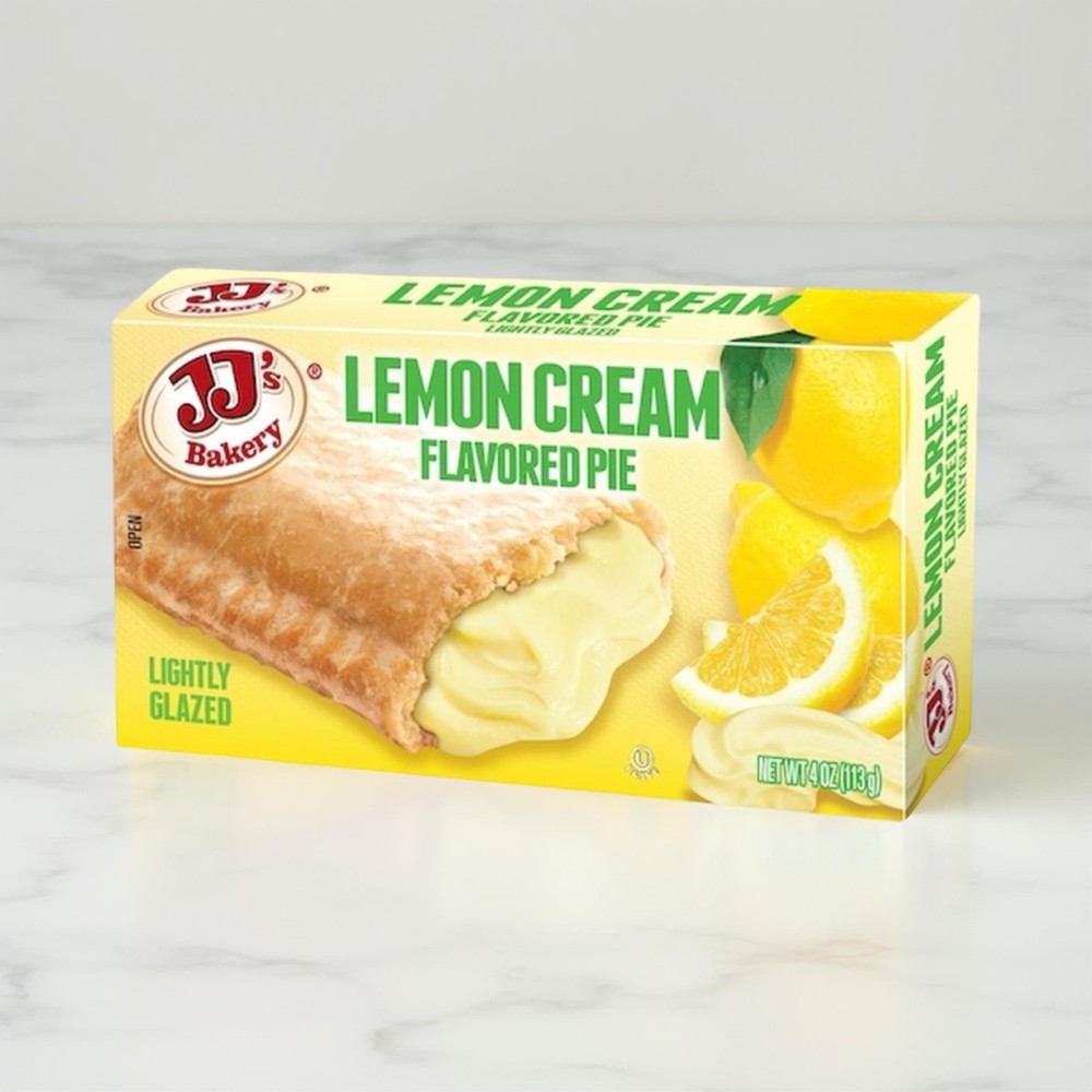 JJ's Bakery Lightly Glazed Lemon Cream Snack Pies, 6 Pack