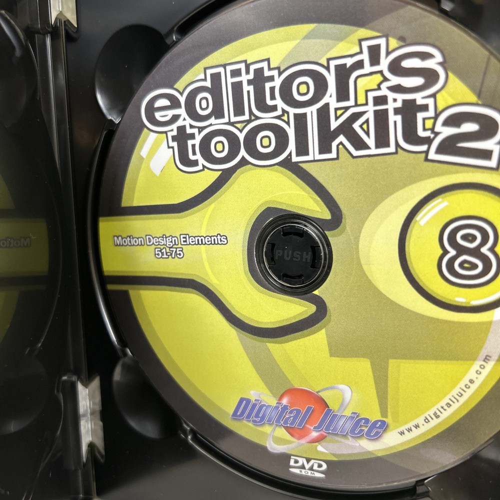 Digital Juice Editor’s Toolkit 1 & 2 Video Editing DVDs Tools Software Overlays