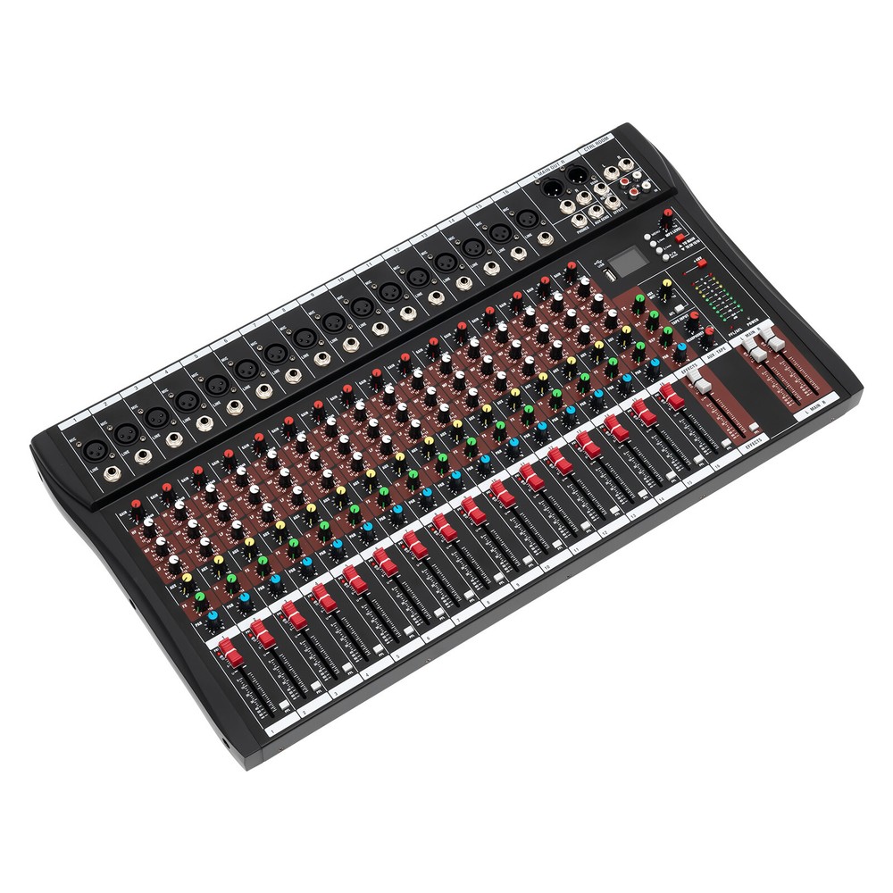 16-Channel Professional Mixer with Bluetooth, DSP & USB Connectivity