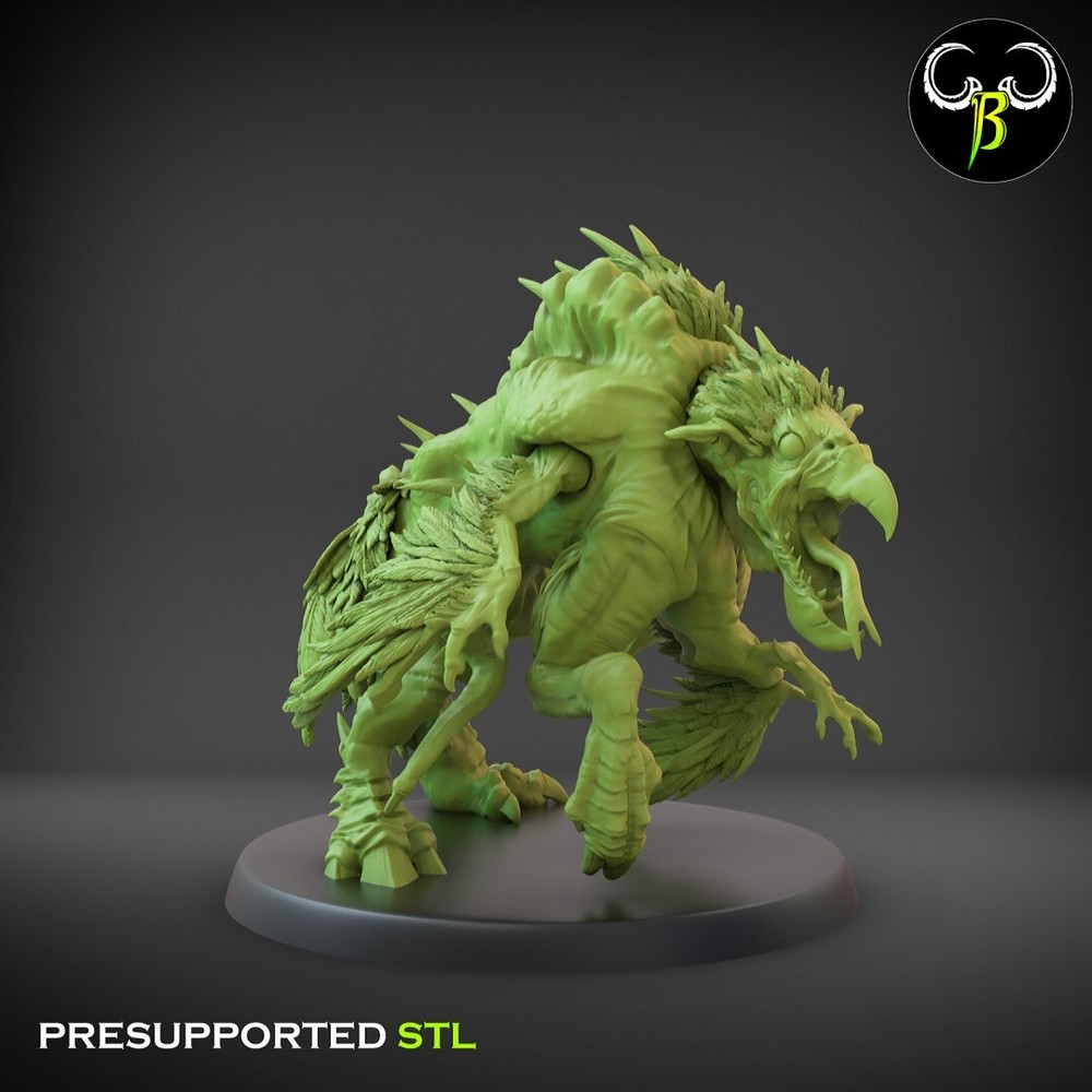 Fallen Crreatures, Mutated Beasts, 3D Printed ClayBeastCreation