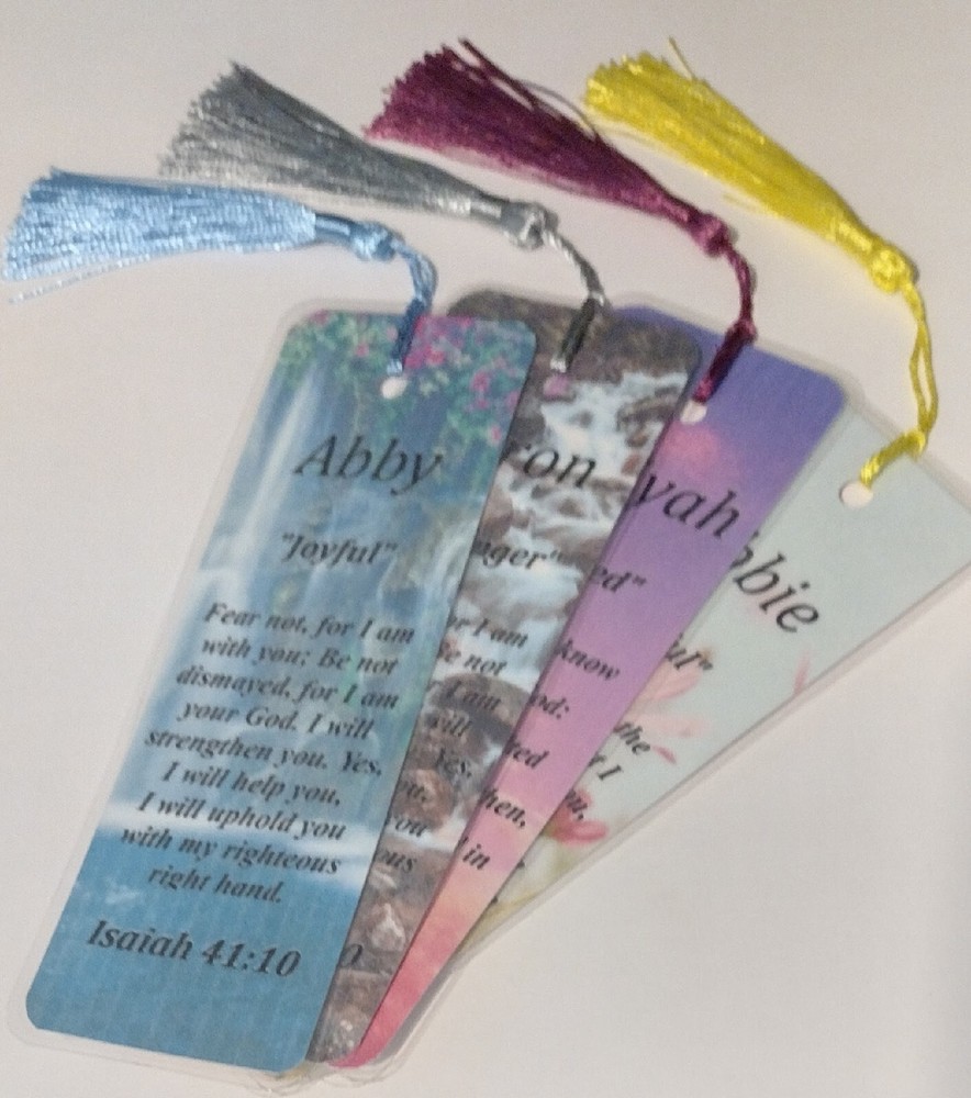 Brianna "Strength, Honor" Keepsake Name Meaning Bookmark with Verse & Tassel