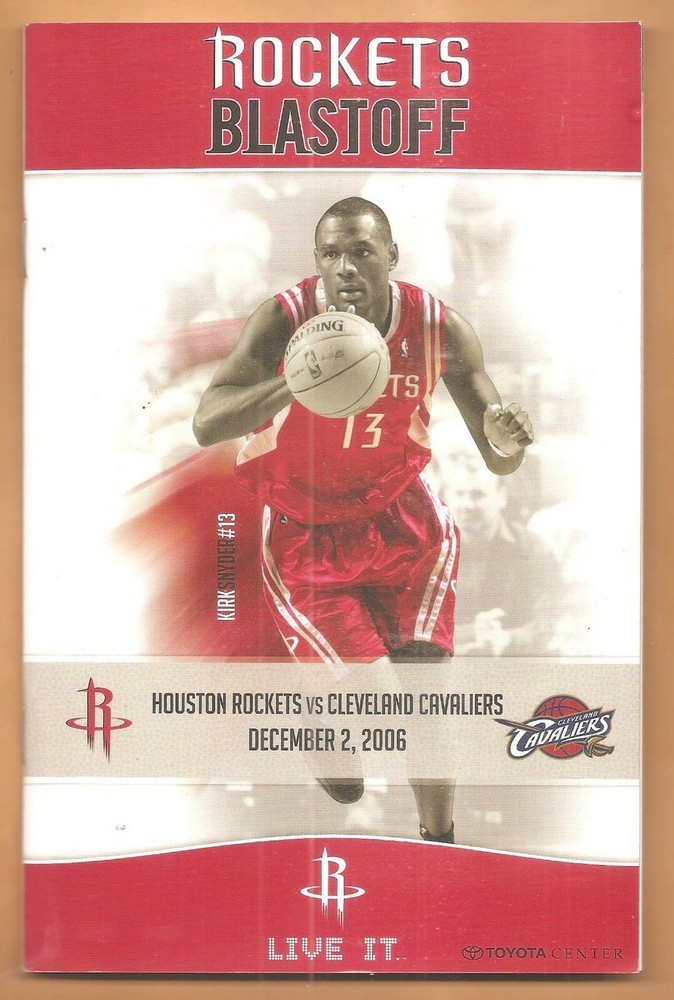 HOUSTON ROCKETS V CLEVELAND CAVALIERS-DEC 2, 2006-SNYDER-COMPLETE PROGRAM