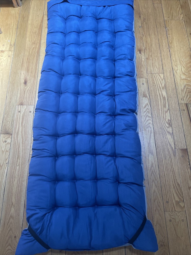 Quilted Cot Pad. 27”x75” Gray And Blue New