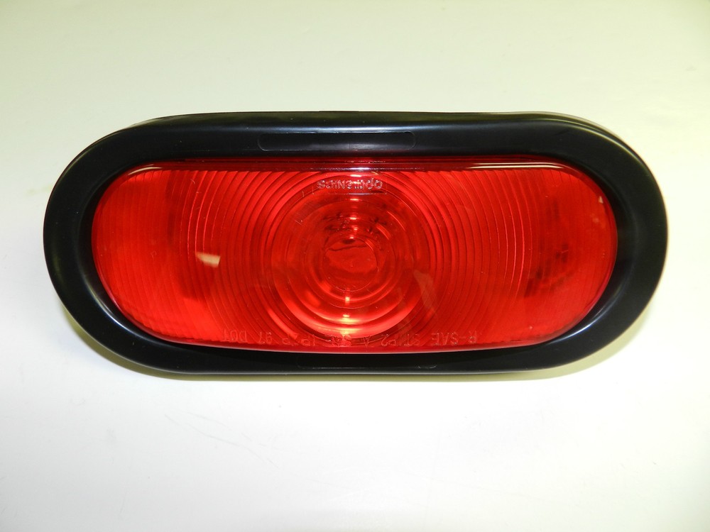 6-1/2" Oval Trailer Light RED Stop Turn Tail 3 Function ST70RB Kit USA Free ship