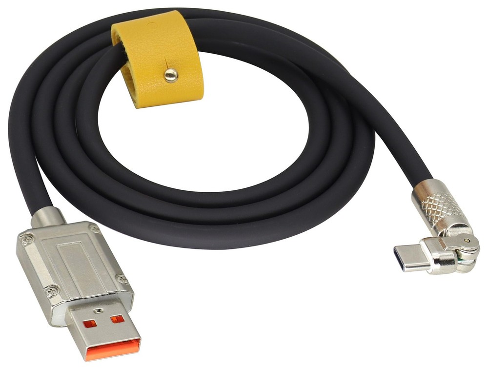 HCFeng USB C Cable Type C Fast Charging Silicone Type-C Male to Black
