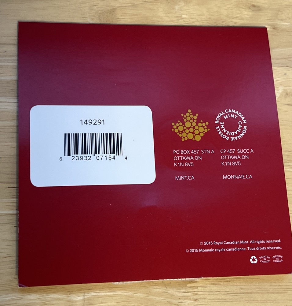 2015 Canada $20 for $20 "Gingerbread Man'' Fine Silver
