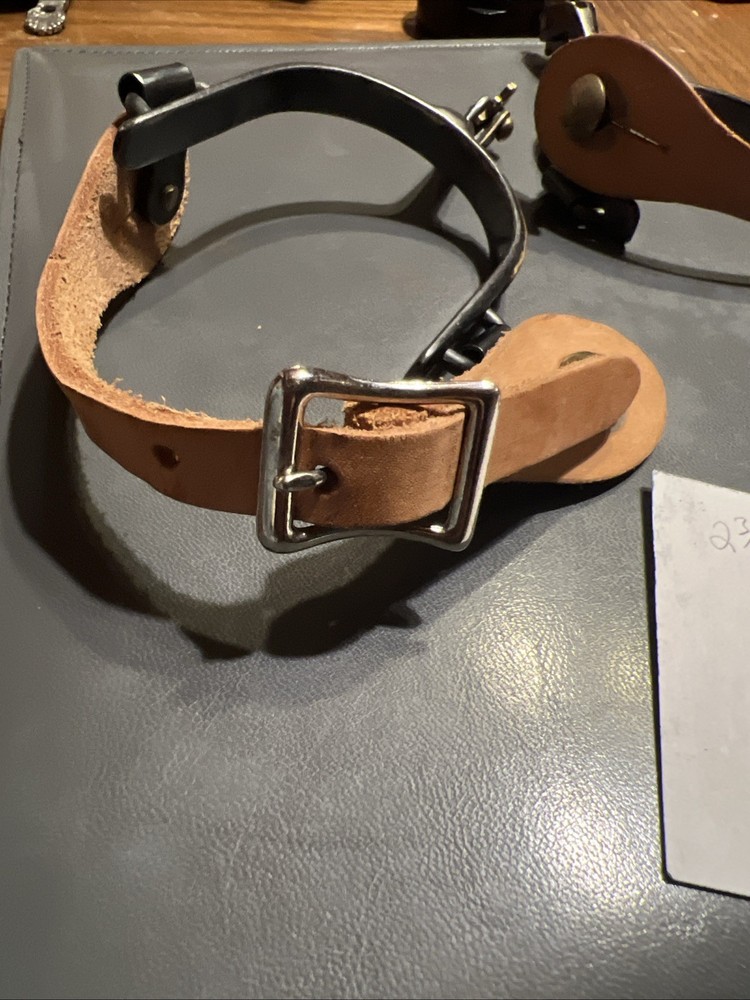 Spurs Western Cowboy Leather Straps Pair