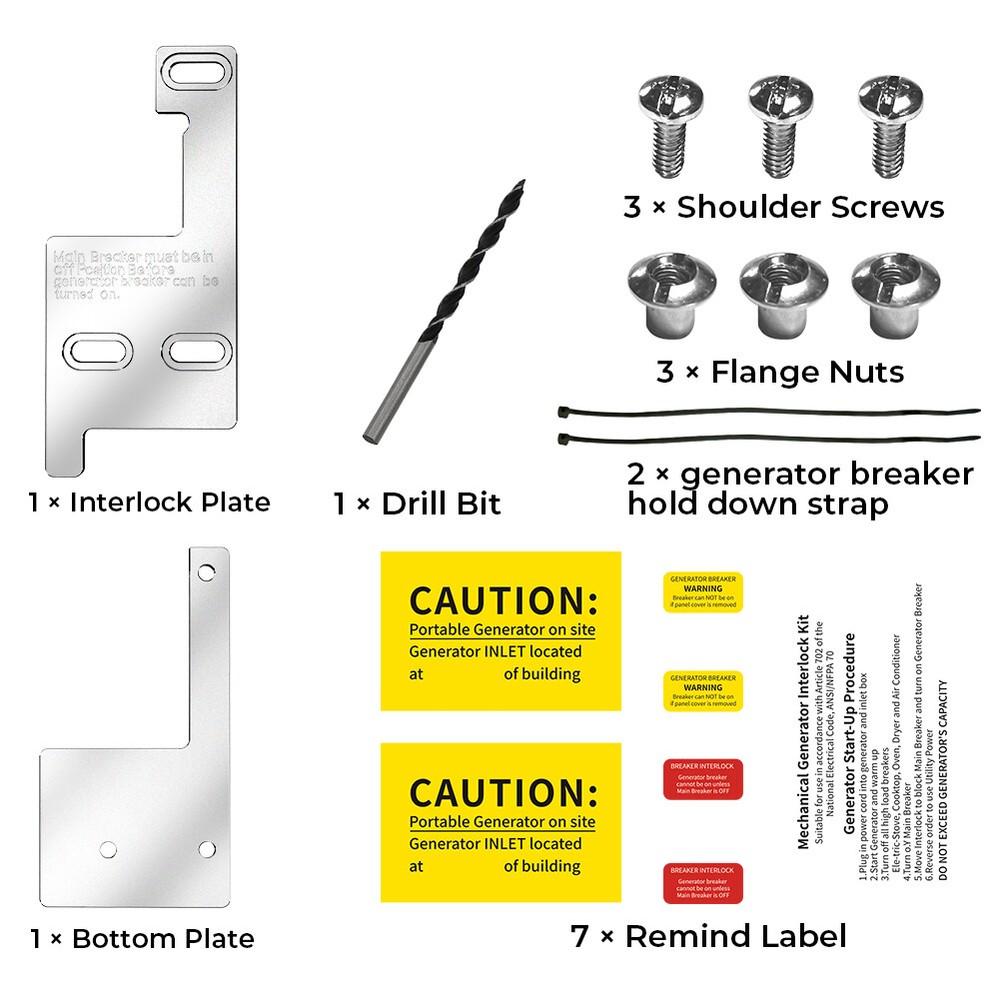 Generator Interlock Kit For GE Siemens Murray ITE 150 200 Amp Panel
