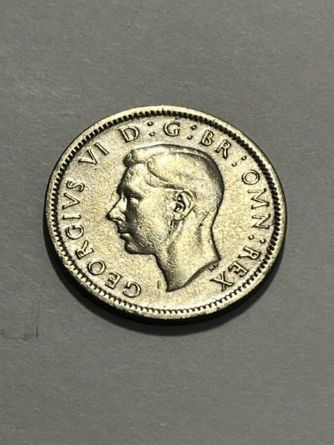 1944 Great Britain Silver 6 Pence VF #904