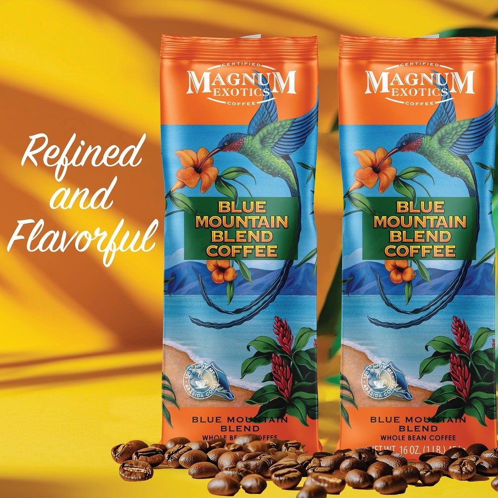 Coffee Blue Mountain Coffee Blend - Medium-Light Roast, Whole Bean, Made from...