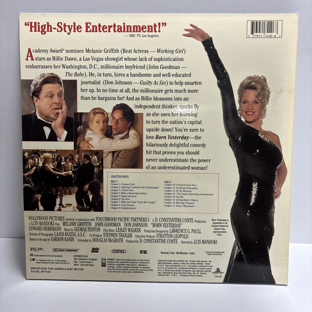 Born Yesterday (Laserdisc, 1993)