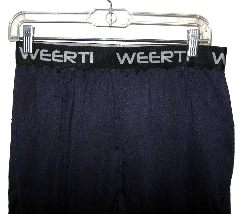 WEERTE BASE LAYER PANTS WOMENS SZ XL NAVY BLUE POLY/SPANDEX EUC