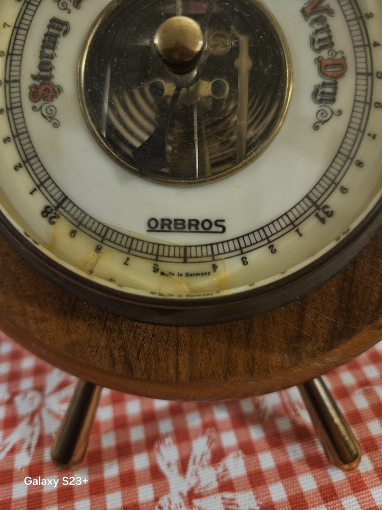 Vintage German-Made Barometer Stellar Nautical Decor. Wall-Table Display. Works!