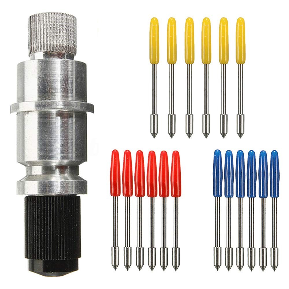 Graphtec Blade Holder with 18 Blades 30/45/60 Degree for Silhouette Plotters