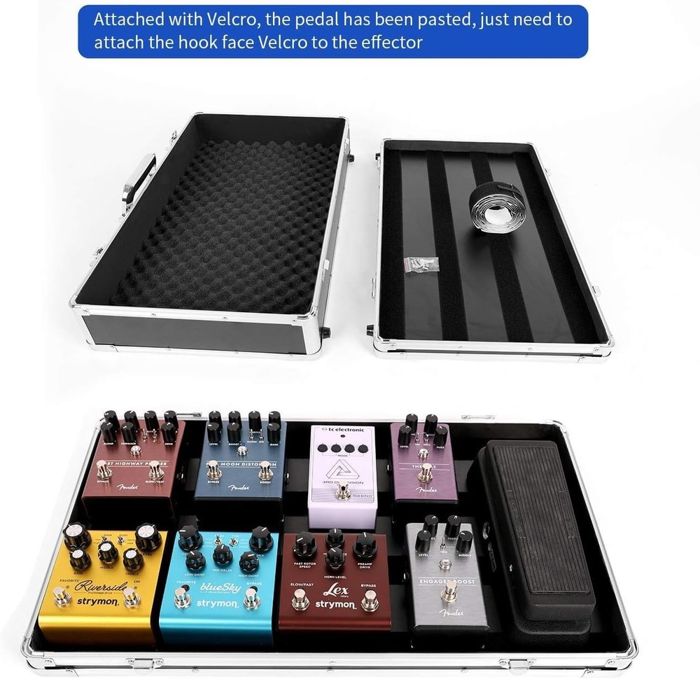 Lightweight Aluminum Pedal Board Case with Locking Latches