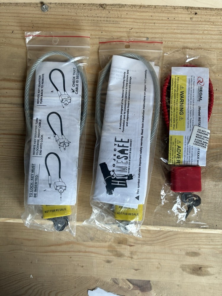 Gun Lock Cable 3 Pack
