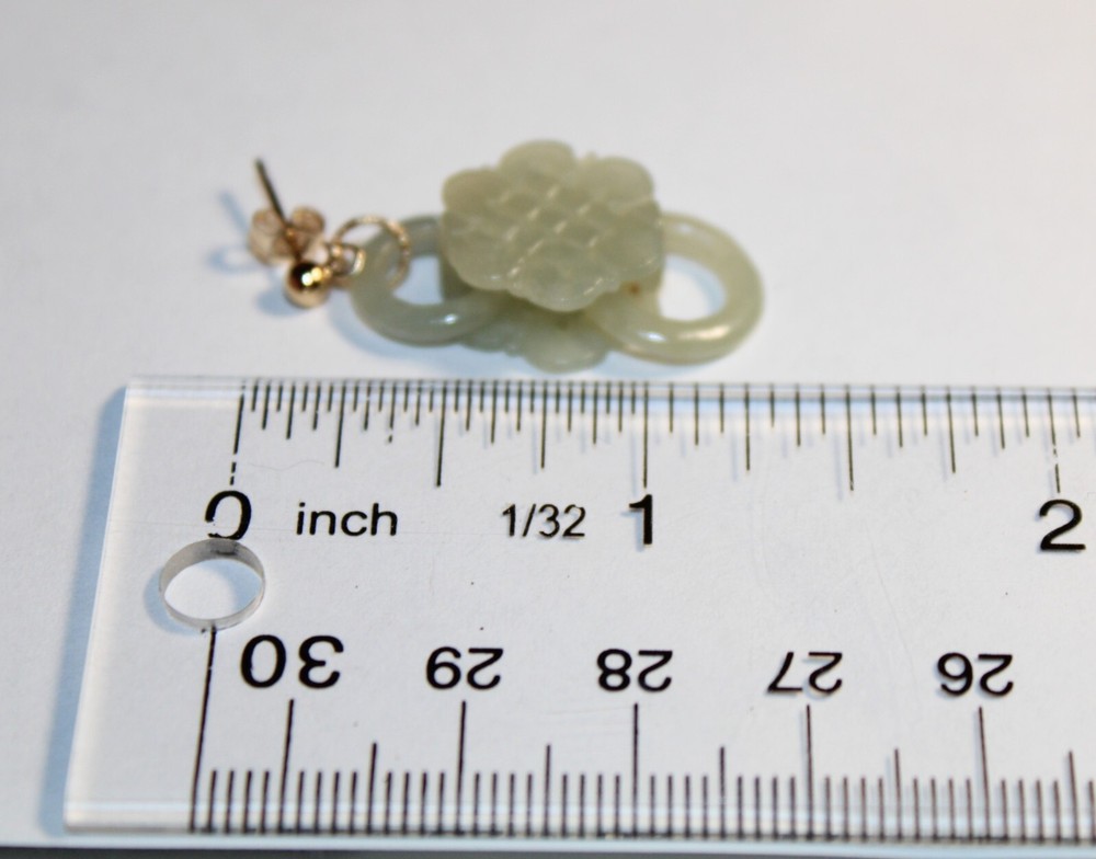 Rare Jade Eternity Link Earrings
